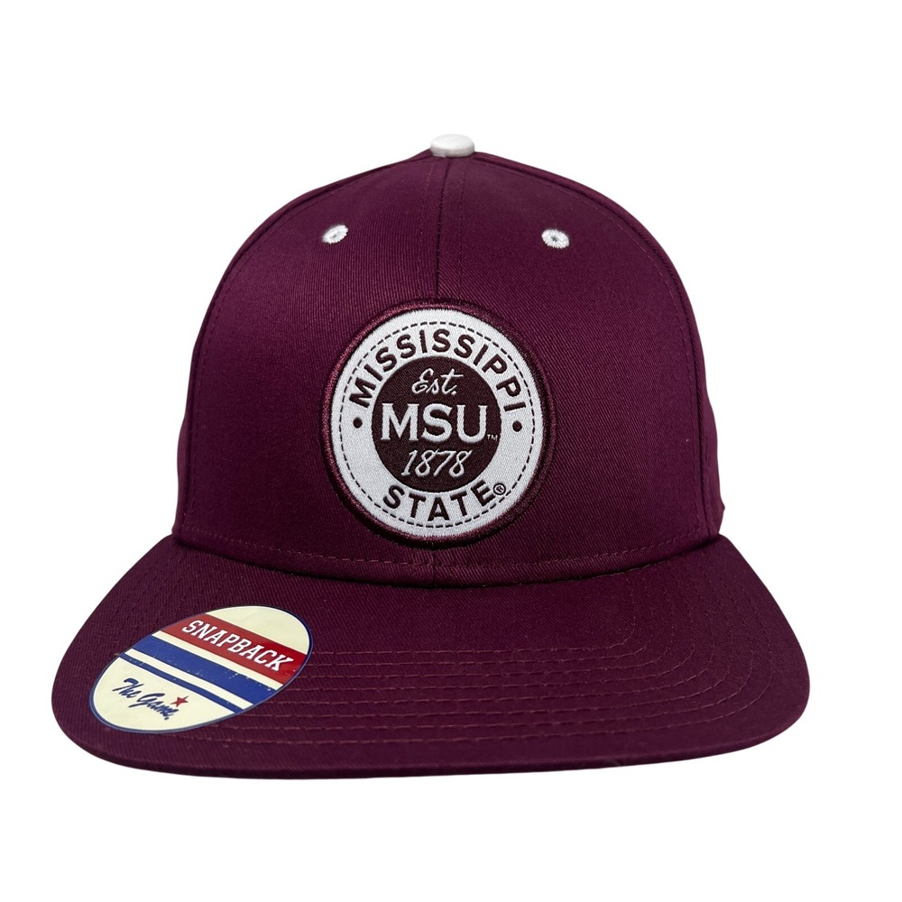 The Game Mississippi State‎ Bulldogs MSU Snapback Hat Maroon Flat Bill New NWT